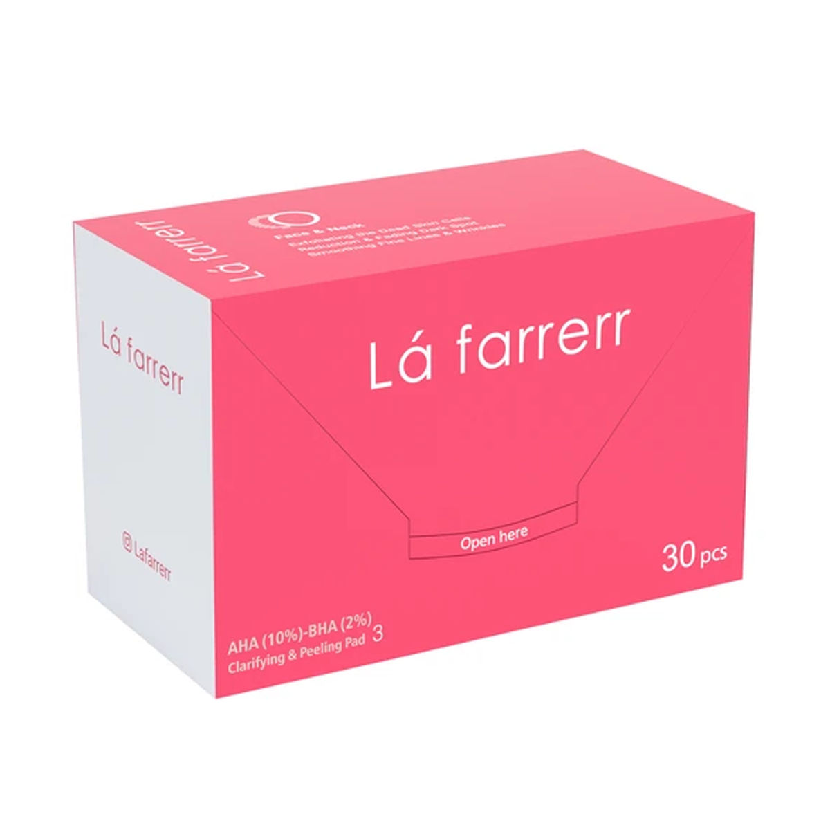 پد پاکسازی و لایه بردار پوست لافارر مدل AHA10% - BHA2% بسته 30 عددی-small-image