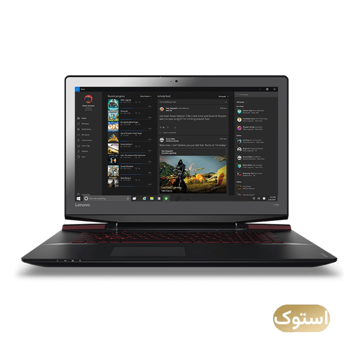 لپ تاپ استوک USED - لنوو 14 اینچی مدل IPY700 i7 6700HQ 16GB 512GB - مشکی-small-image