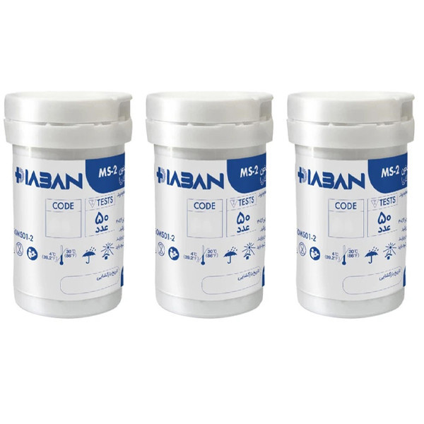 نوار دستگاه تست قند خون دیابان مدل MS-2 سازگار با دستگاه دیابان سه بسته 50 عددی