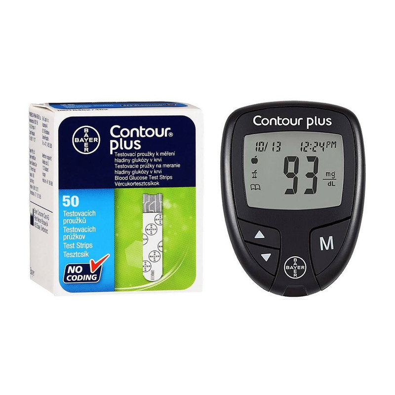 دستگاه تست قند خون بایر مدل Contour Plus به همراه نوار تست قند خون بسته 50 عددی دستگاه تست قند خون بایر مدل Contour Plus به همراه نوار تست قند خون بسته 50 عددی