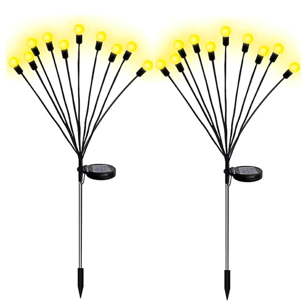 چراغ پارکی خورشیدی سولونیکس مدل گل شب تاب مجموعه 2 عددی-small-image