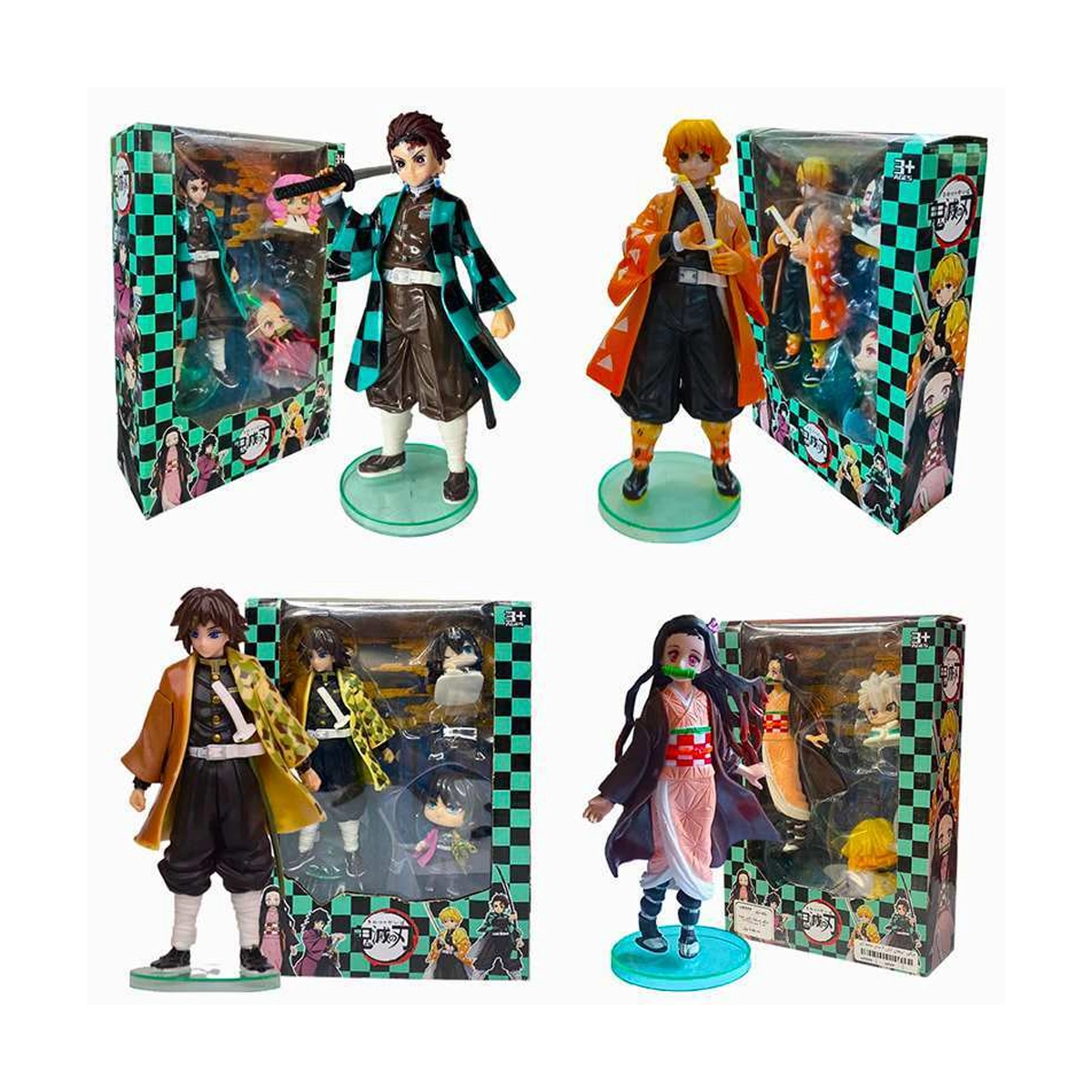 اکشن فیگور طرح کارکترهای انیمه Demon Slayer بسته 4 عددی-small-image