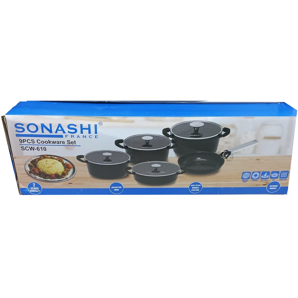 سرویس قابلمه 9 پارچه سوناشی مدل SCW-610