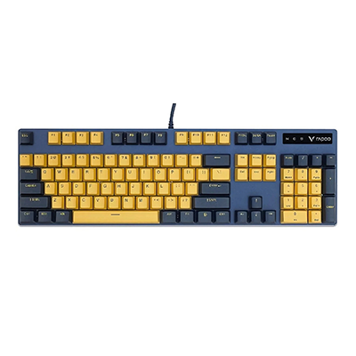 کیبورد گیمینگ رپو مدل V500 PRO Yellow Blue Edition سوئیچ آبی	-small-image