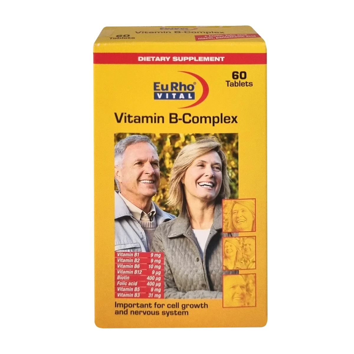 قرص ویتامین ب کمپلکس یوروویتال بسته 60 عددی-small-image