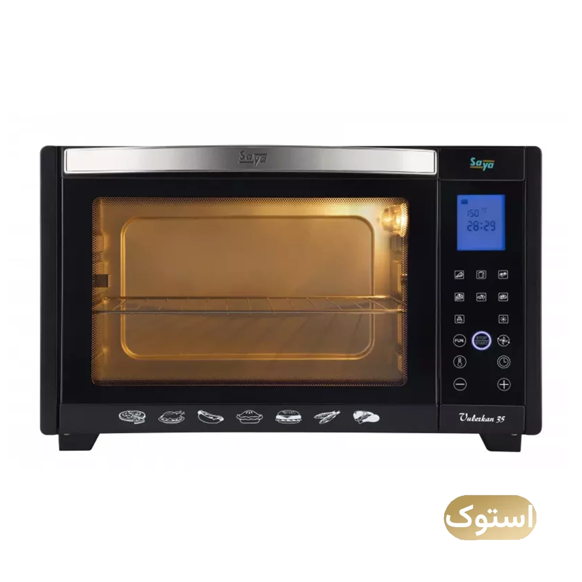 آون توستر استوک Open Box - سایا مدل دیجیتال Vulerkan 35 - مشکی-small-image