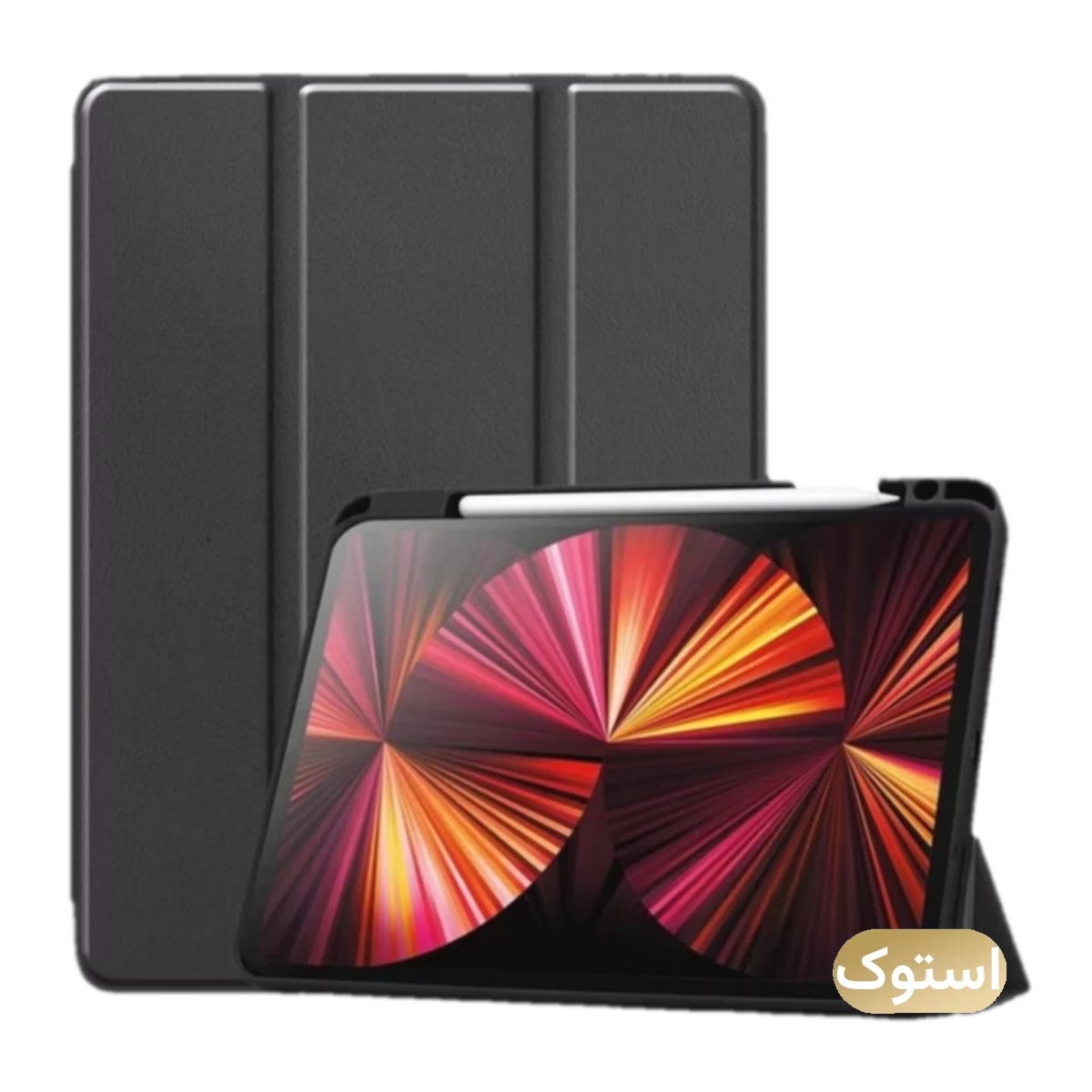 کیف کلاسوری تبلت استوک Open Box - اپل iPad Air 11 2025 زیفرند مدل Smart Leather - مشکی-small-image