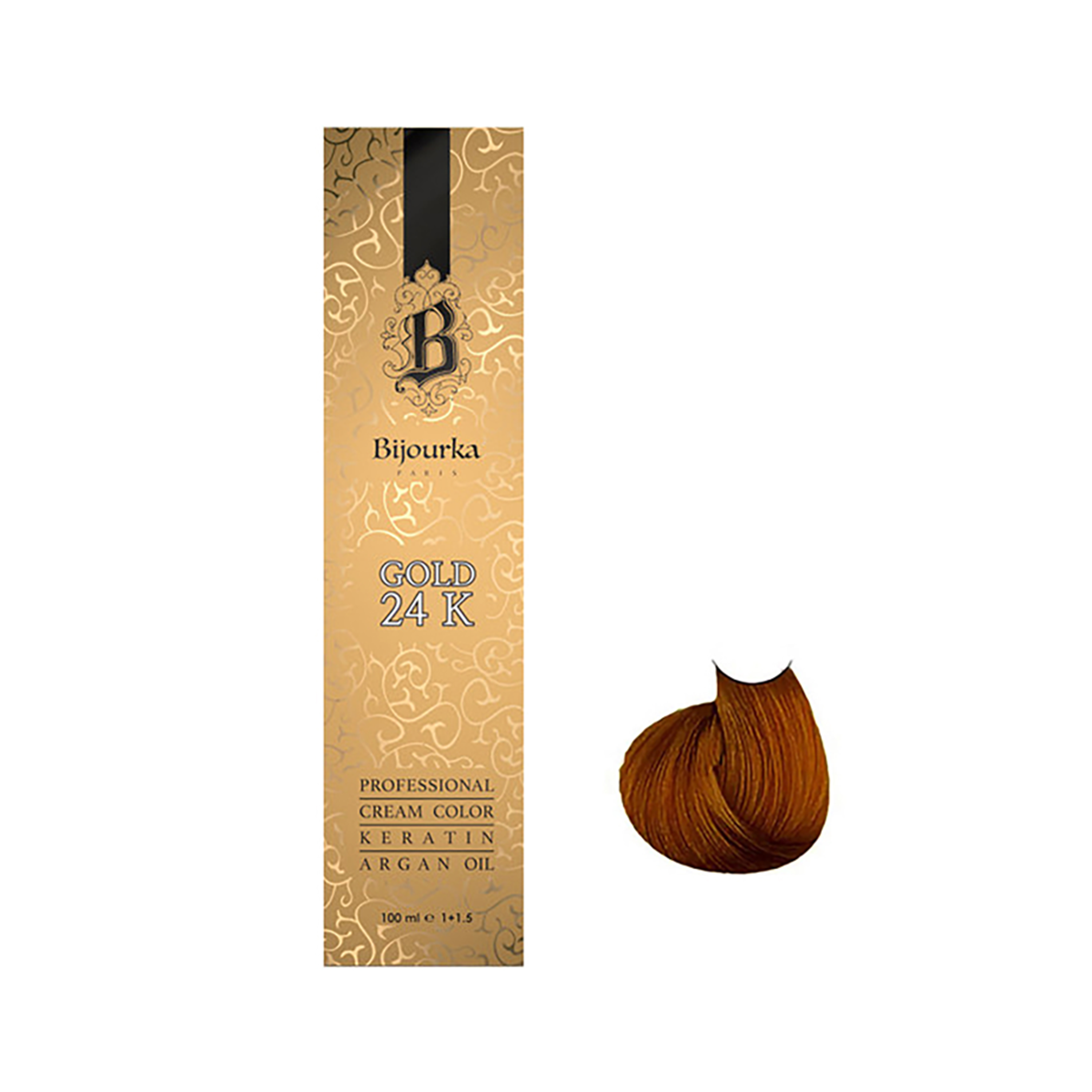 رنگ مو بیجورکا شماره 5-5 حجم 100 میلی لیتر رنگ طلایی روشن-small-image