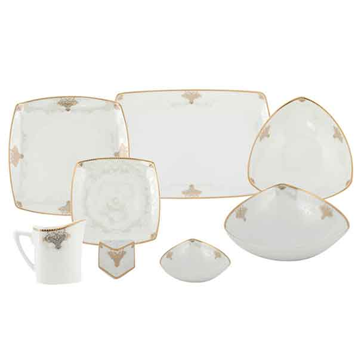 سرویس غذاخوری 30 پارچه 6 نفر چینی پردیس مدل پاریس برلیان-small-image