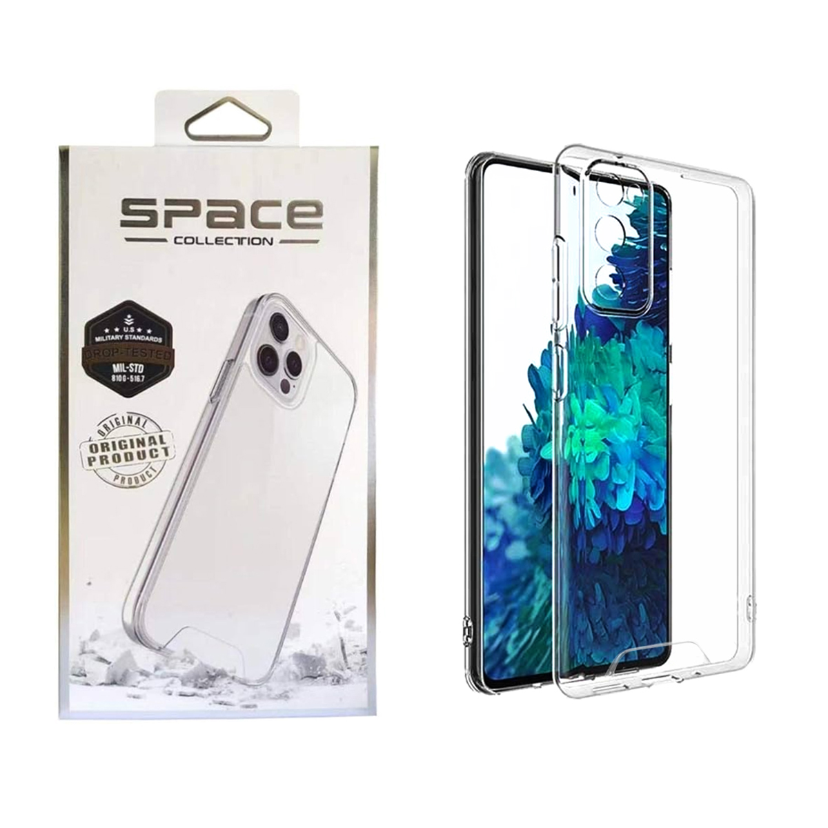 قاب گوشی سامسونگ Galaxy A05s اسپیس مدل ژله ای به همراه گلس Anti Static