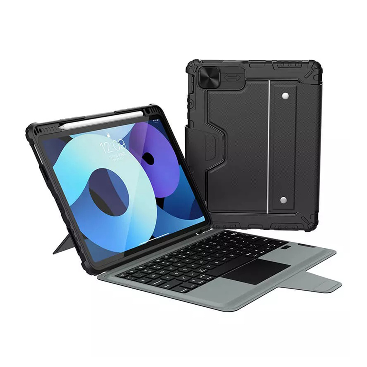کیف کلاسوری تبلت اپل iPad Air 5 نیلکین مدل Bumper Combo Backlit Keyboard به همراه کیبورد