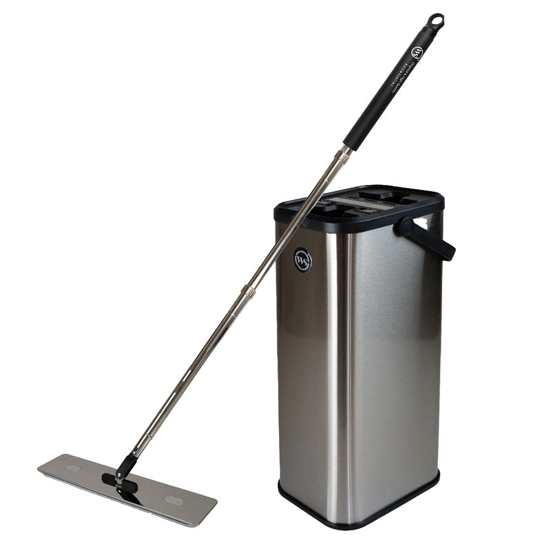 ست سطل و تی زمین شوی دبلیو اس مدل دو مخزنه استیل