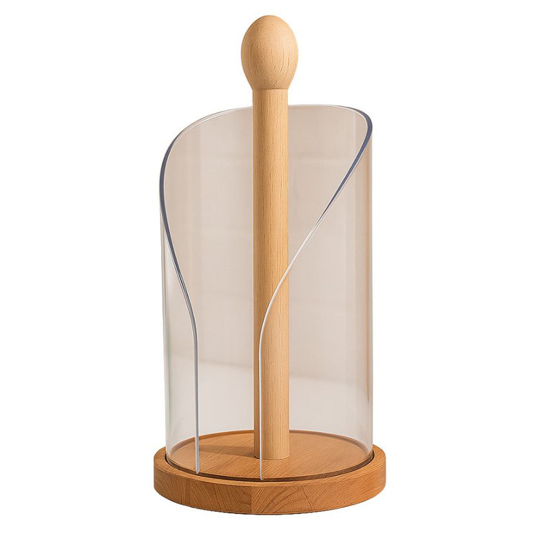 پایه رول دستمال کاغذی لیمون مدل رولی چوبی