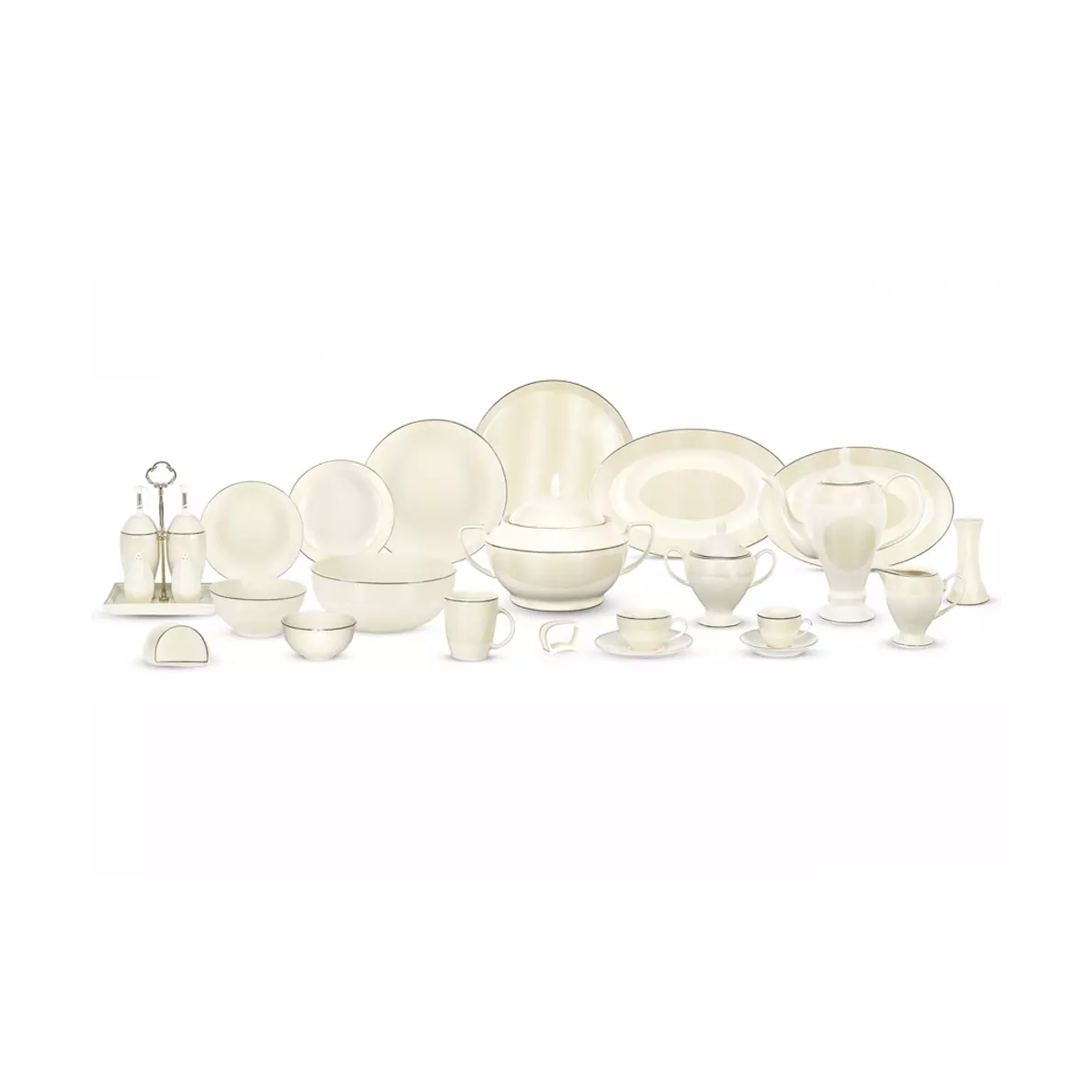 سرویس غذاخوری نیوبن 144 پارچه چینی پردیس مدل ویلیام 4005A-small-image