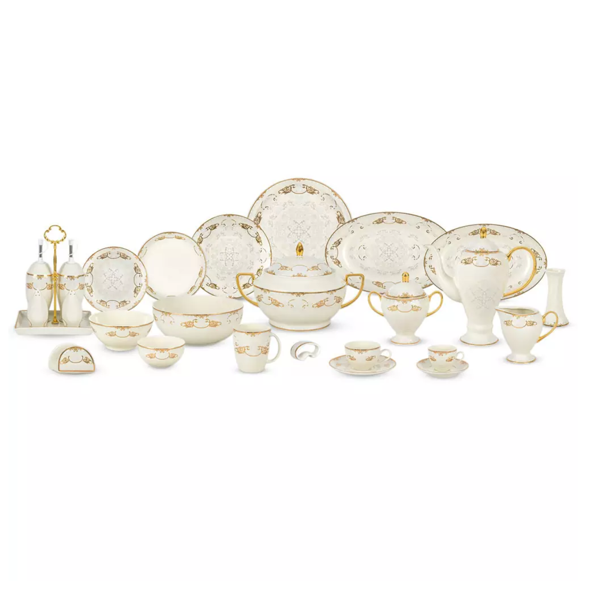 سرویس غذاخوری نیوبن 144 پارچه چینی پردیس مدل ویلیام 4058-small-image