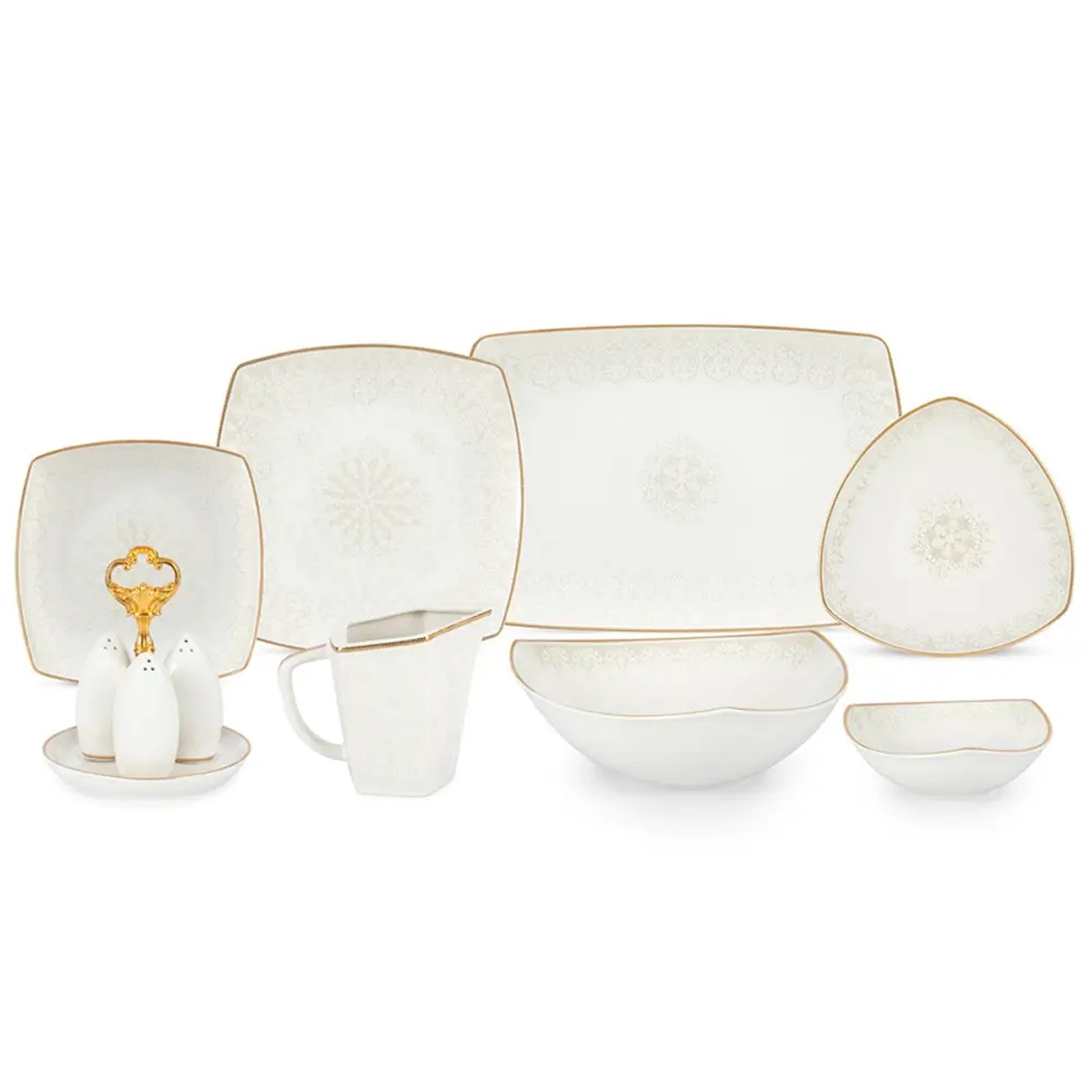 سرویس غذاخوری نیوبن 36 پارچه 6 نفره چینی پردیس مدل سیاتل آگرین-small-image