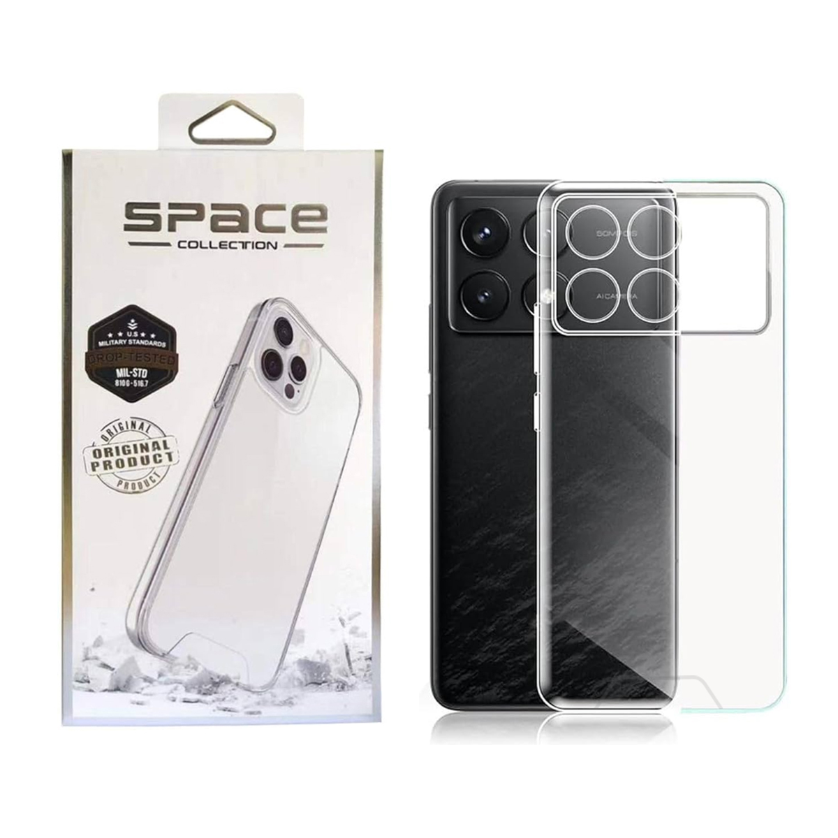 قاب گوشی پوکو X6 Pro اسپیس مدل ژله ای محافظ لنز دار