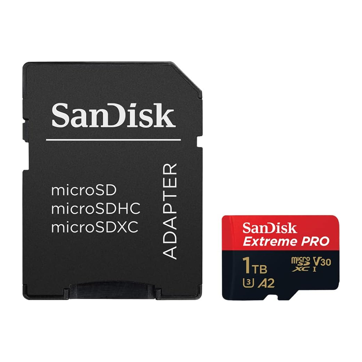 کارت حافظه microSDXC سن دیسک مدل Extreme PRO کلاس A2 استاندارد UHS-I U3 سرعت 200MBs ظرفیت 1 ترابایت به همراه آداپتور-small-image