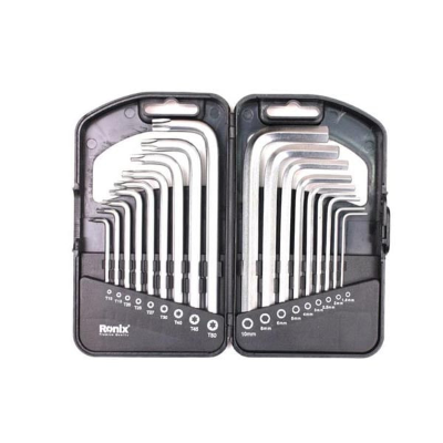 ست آچار آلن ستاره ای رونیکس 18 عددی مدل RH-2051