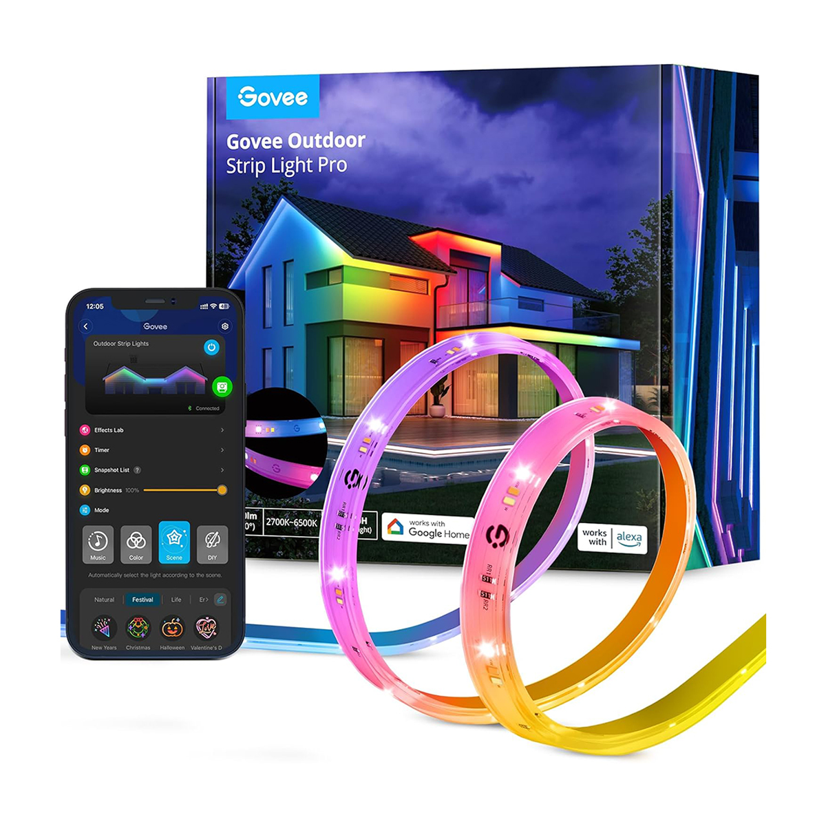 ریسه هوشمند فضای باز گووی مدل H70A1 طول 10 متر