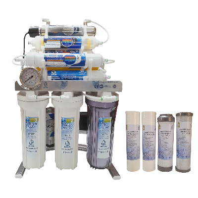 دستگاه تصفیه آب نور مدل A chrome m1000 به همراه فیلتر تصفیه آب بسته 4 عددی