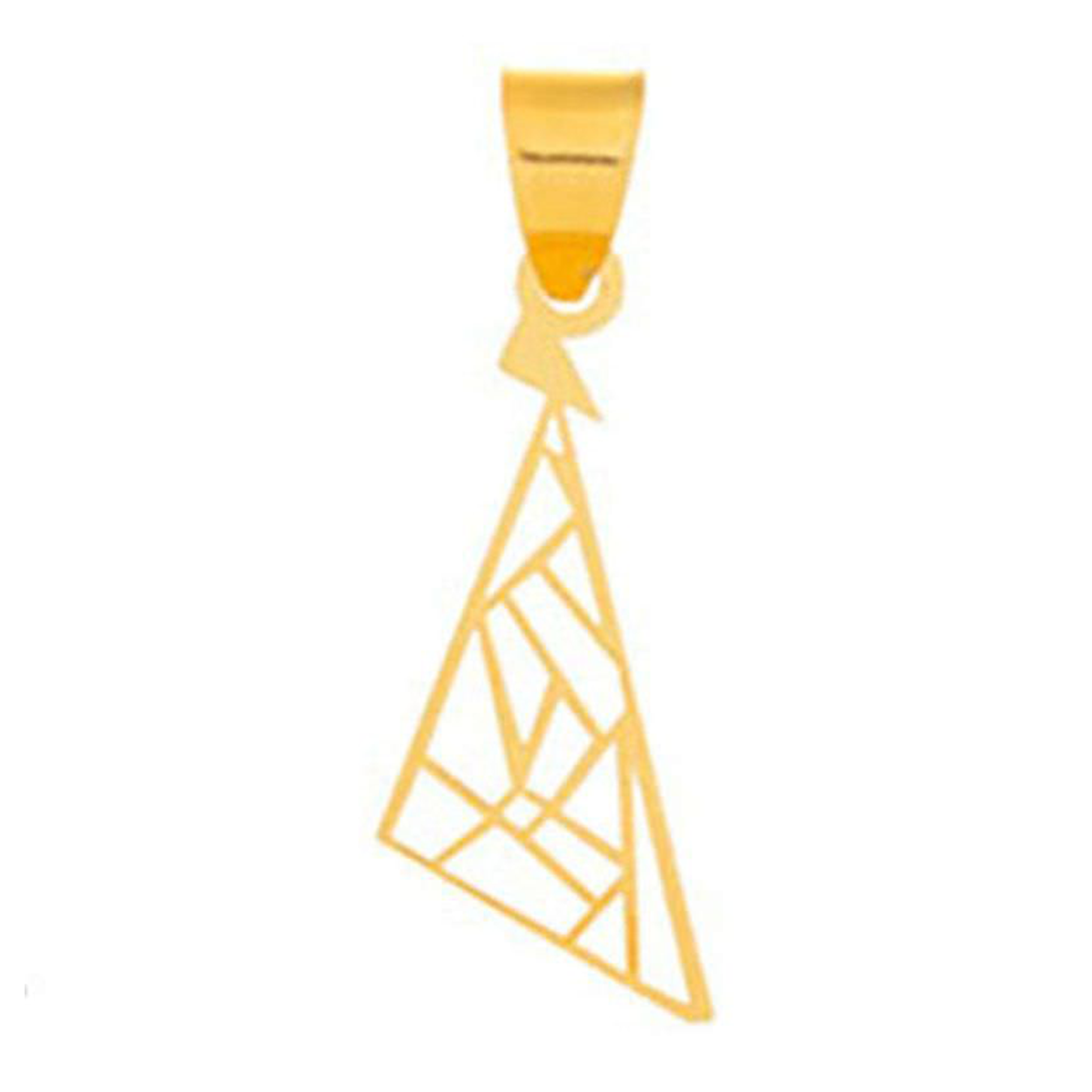 آویز طلا زنانه طرح مثلث هندسی قو طلایی کد P049985 آویز طلا زنانه طرح مثلث هندسی قو طلایی کد P049985