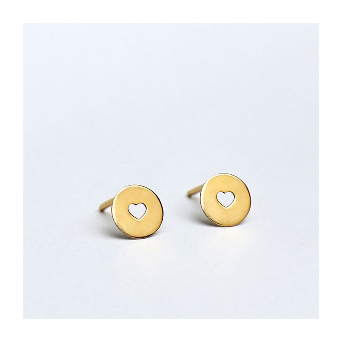 گوشواره طلا زنانه طرح قلب قو طلایی کد E035249