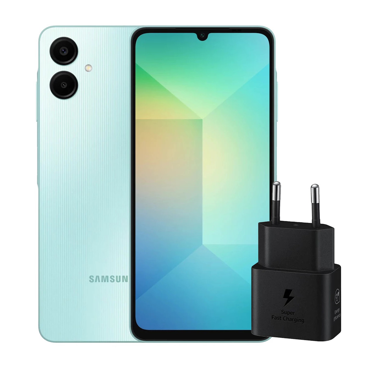 گوشی موبايل سامسونگ مدل Galaxy A06 4G ظرفیت 64 گیگابایت رم 4 گیگابایت - به همراه شارژر 25 وات سامسونگ-small-image