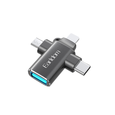 مبدل USB OTG به microUSB، لایتنینگ، USB-C ارلدام مدل ET-OT80