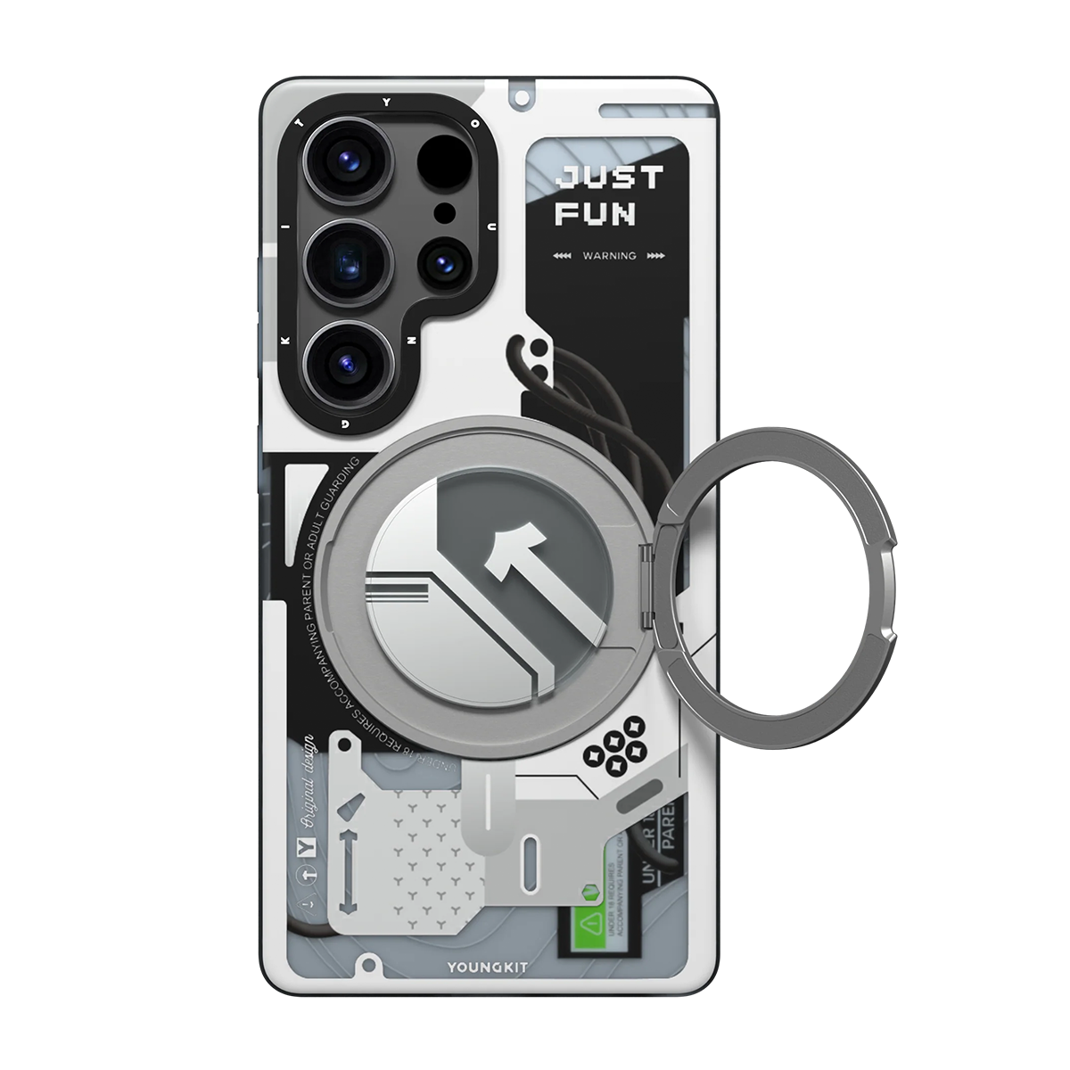 پایه نگهدارنده گوشی یانگ کیت مدل Cyberpunk 360° Spin Magnetic Stand Case-small-image