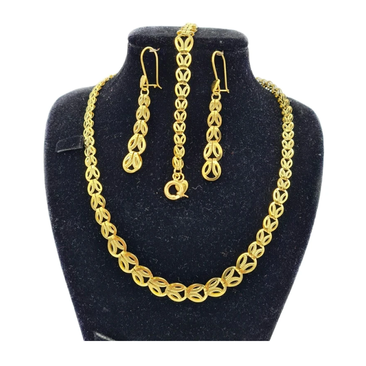 نیم ست طلای 18 عیار زنانه شریف زاده مدل دایره ای