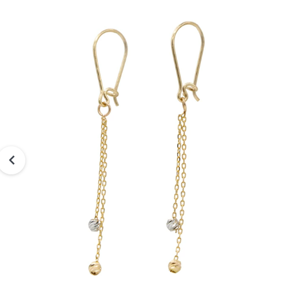 گوشواره طلا زنانه طرح البرنادو قو طلایی کد E007128