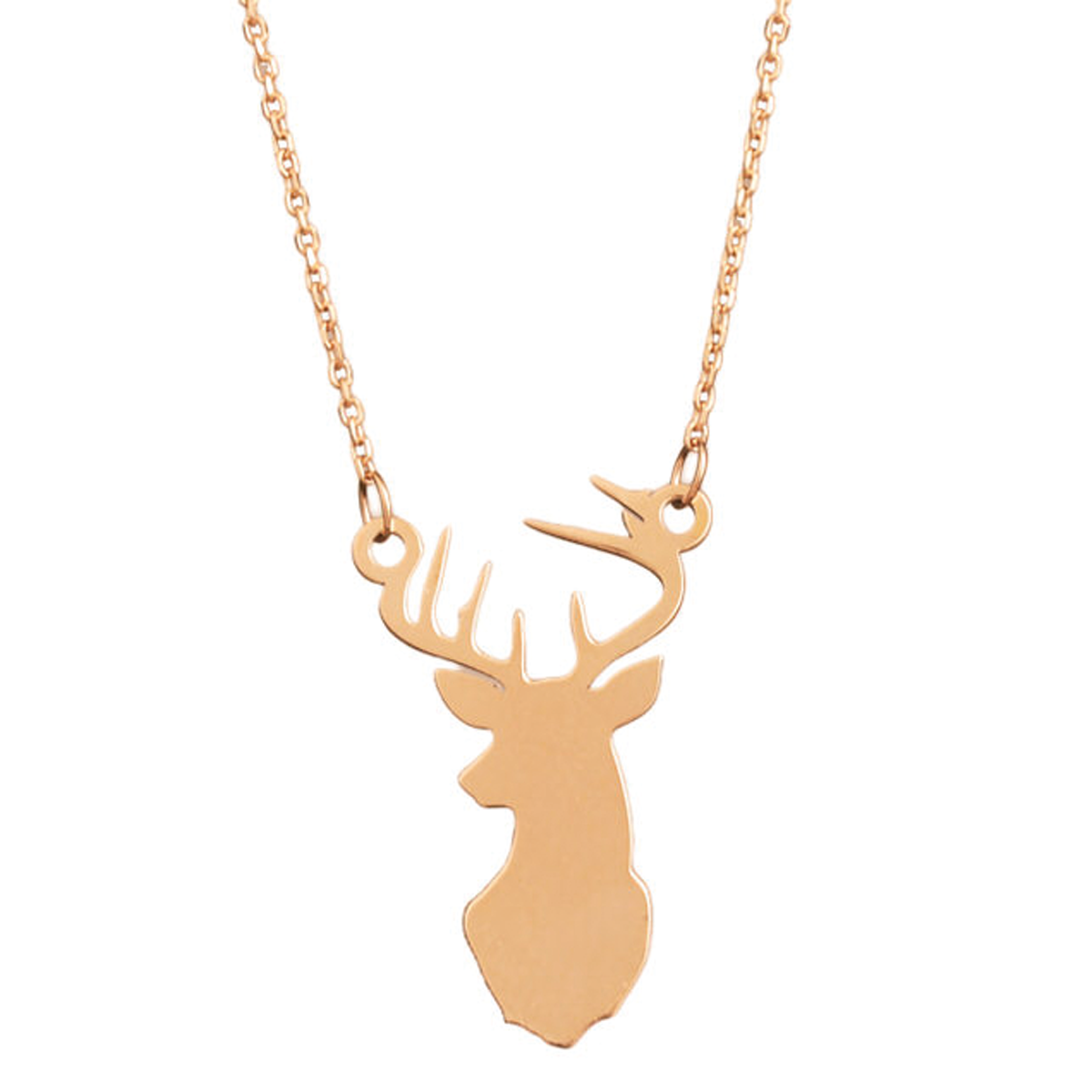 گردنبند طلا زنانه طرح گوزن شوکا قو طلایی کد P025782