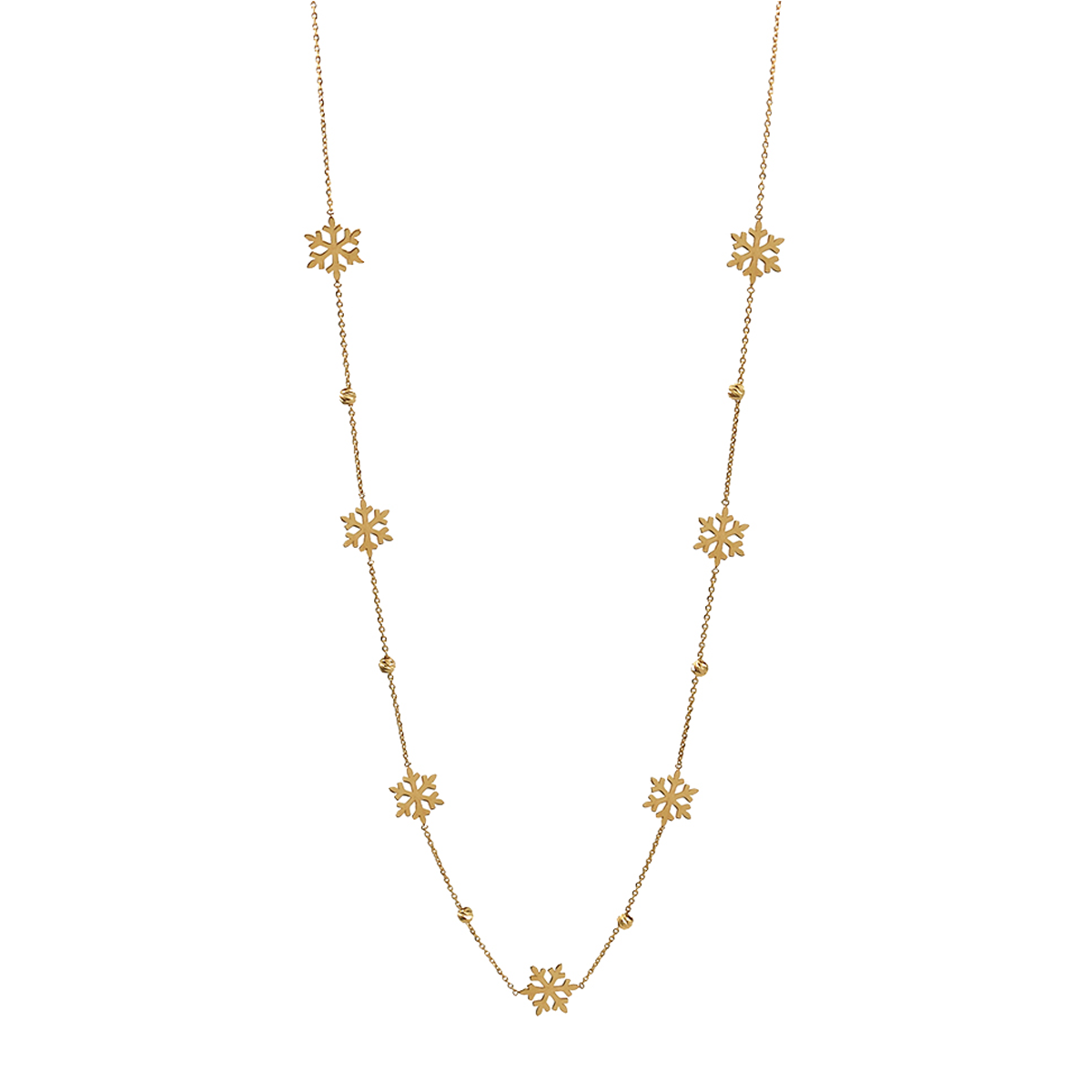 گردنبند طلا زنانه طرح گوله برف کریسمس قو طلایی کد N012685